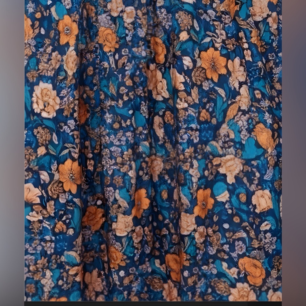 LAST ONE š„ Boho Floral Print Backless Deep V Neck Maxi Dress - Picture 6 of 12
